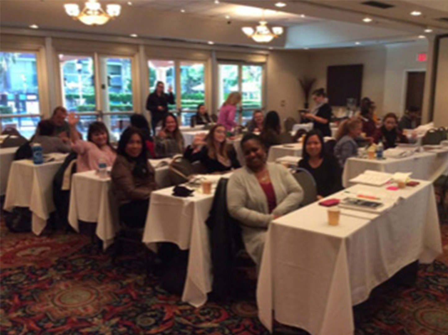 group of people in a meeting